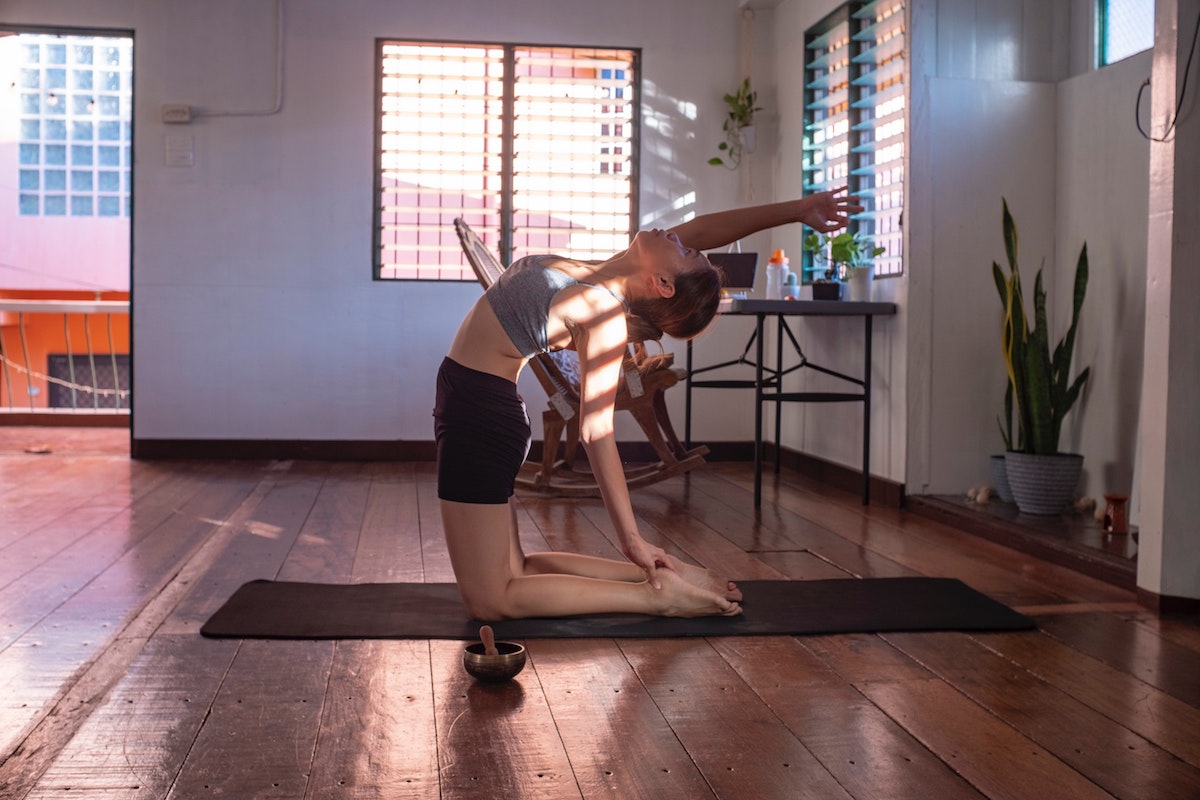 Woman stretching