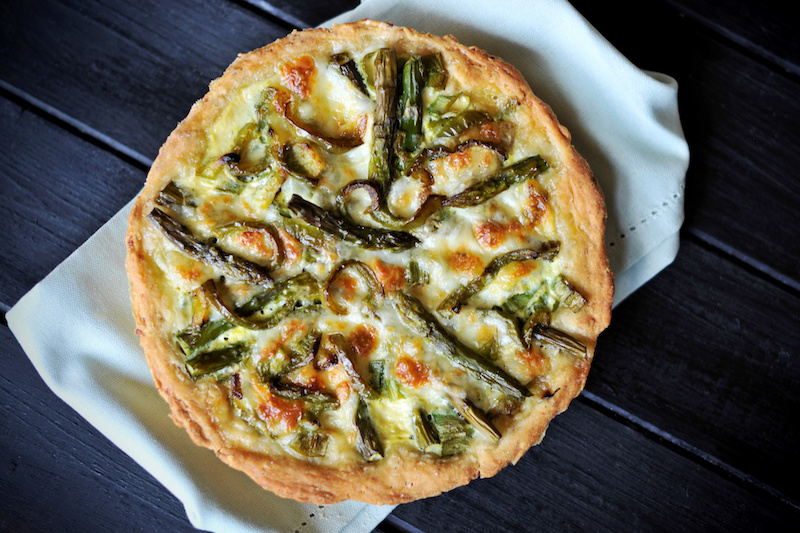 Spring Asparagus and Mushroom Quiche WholeYum